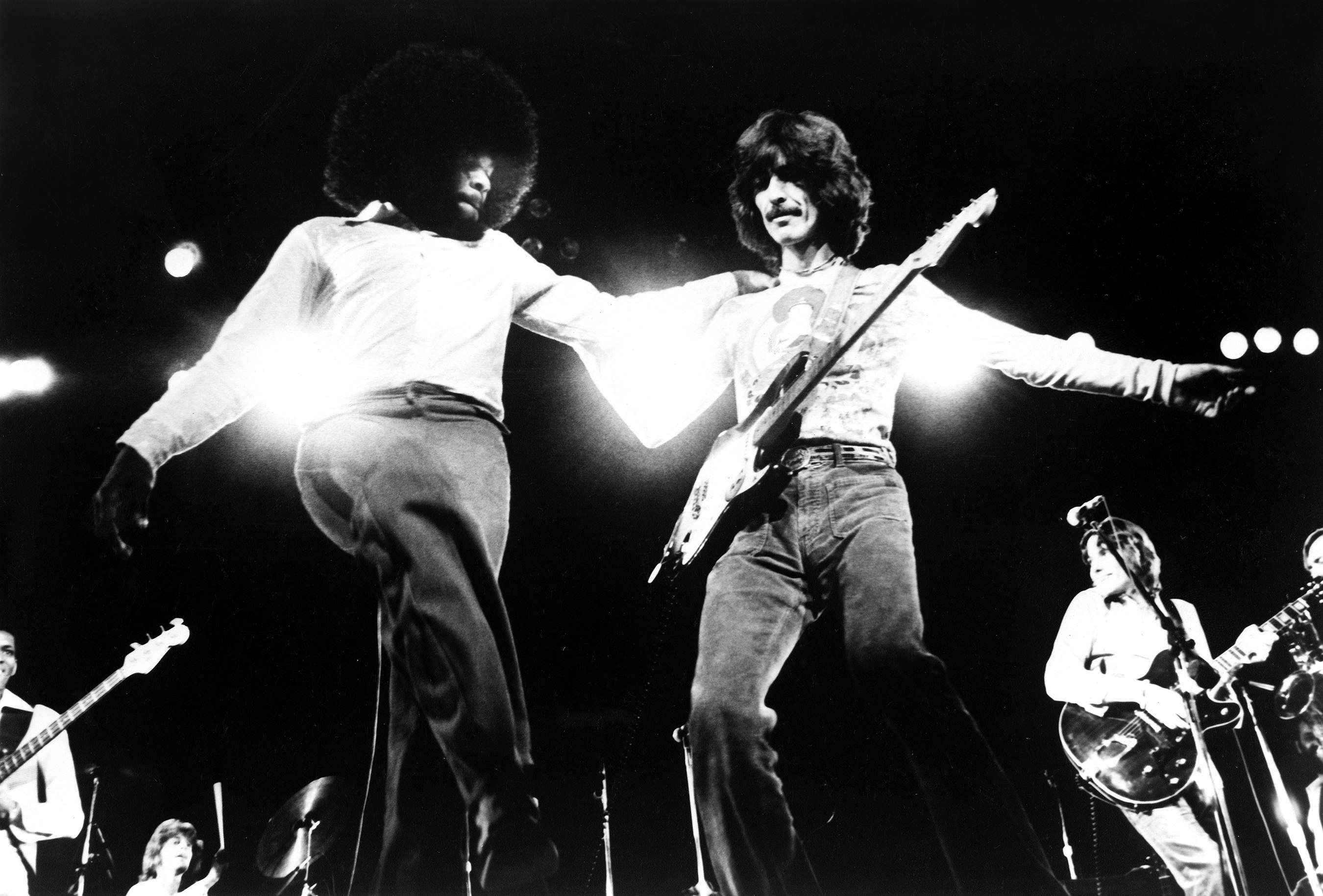 Billy Preston and George Harrison. Photo via Michael Ochs Archives/Getty Images.